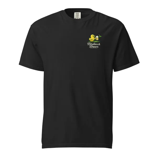 Birdies & Brews alt logo black t-shirt